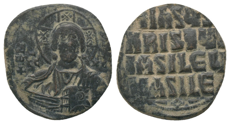 Basil II and Constantine VIII. AD 976-1028. Constantinople. Anonymous Follis. AE...