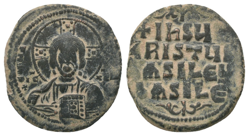 Basil II and Constantine VIII. AD 976-1028. Constantinople. Anonymous Follis. AE...