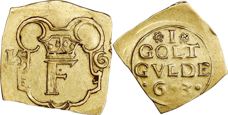 DENMARK. Goldgulden (Rhinsk Gulden) Klippe, 1563. Copenhagen Mint. Frederik II. ...