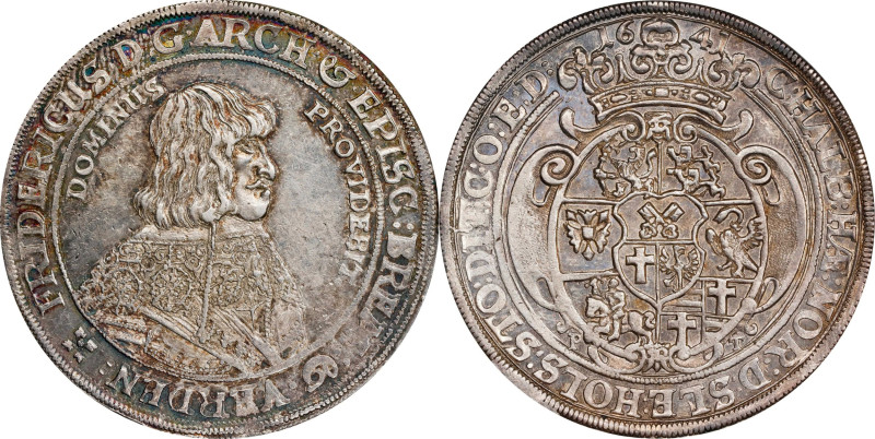 DENMARK. 2 Speciedaler, 1641. Bremervörde Mint. Frederik III. NGC MS-62.
KM-39;...