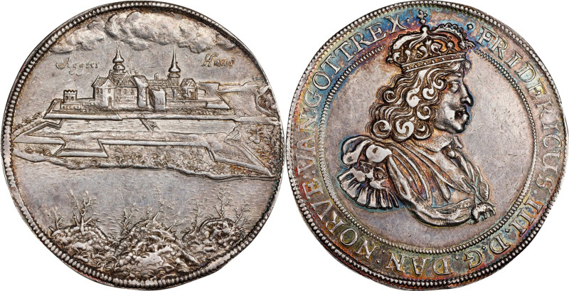 NORWAY. 2 Speciedaler, ND (1661). Christiania Mint. Frederik III. NGC AU-58.
KM...