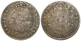 John II Casimir 
POLSKA / POLAND / POLEN / POLOGNE / POLSKO

Jan II Kazimierz. Ort (18 groszy) Groschen 1668, Bydgoszcz 

TLB pod rękawem króla i...