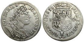 John II Casimir 
POLSKA / POLAND / POLEN / POLOGNE / POLSKO

Jan II Kazimierz. Ort (18 groszy) Groschen 1651, Wschowa 
AW: Popiersie króla w prawo...