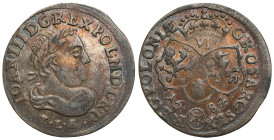 John III Sobieski 
POLSKA / POLAND / POLEN / POLOGNE / POLSKO

Jan III Sobieski. Szostak (6 Groschen - Groszy) (6 groszy) 1684 TLB, Bydgoszcz - NIC...