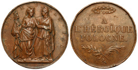 Medals and plaques
POLSKA / POLAND / POLEN / POLOGNE / POLSKO

Poland. ''A l' heroique Pologne'' 1831 - Medal of the Polish Bazaar Society from Lyo...