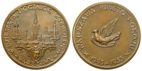 Medals and plaques
POLSKA / POLAND / POLEN / POLOGNE / POLSKO

Medal on the Tenth Anniversary of the Liberation of Warsaw 1955 

Pięknie zachowan...