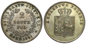 The November Uprising 
POLSKA / POLAND / POLEN / RUSSIA / RUSSLAND / РОССИЯ

Powstanie Listopadowe. 2 zlote 1831, Warszawa 
AW: Pod koroną dwupolo...