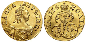 Russian Coins and Medals
RUSSIA / RUSSLAND / РОССИЯ / MOSCOW / PETERSBURG

Russia, Elizabeth. Poltina (1/2 Ruble (Rouble)) 1756, Moscow 
AW: Popie...