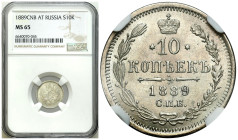 Russian Coins and Medals
RUSSIA / RUSSLAND / РОССИЯ / MOSCOW / PETERSBURG

Rosja. Alekxander III. 10 Kopek (kopeck) 1889 АГ, Petersburg NGC MS65 
...