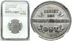 Poland II Republic - Circulation coins
Niemieckie Władze Okupacyjne. OST 2 Kopiejki 1916 A, NGC MS63 

Piękny egzemplarz, intensywny połysk mennicz...