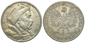 Poland II Republic - Circulation coins
II RP. 10 zlotych 1933 Jan II Sobieski 

Naturalny obiegowy egzemplarz.

Details: 21,74 g Ag 
Condition: ...