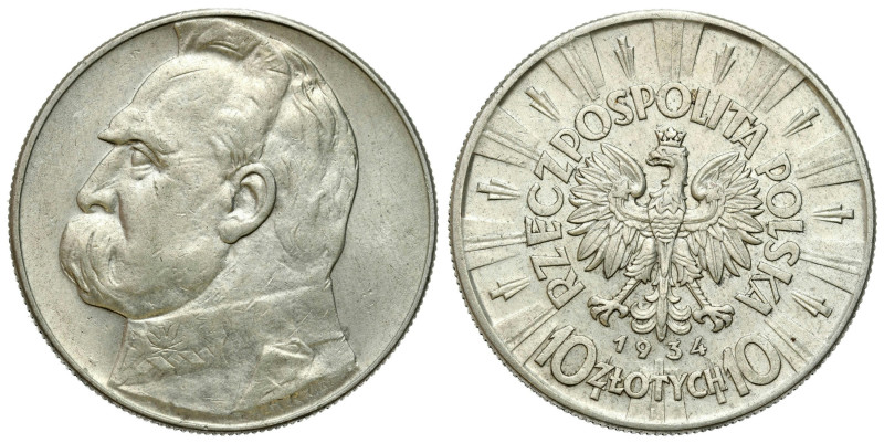 Poland II Republic - Circulation coins
II RP. 10 zlotych 1934 Piłsudski – RZADS...