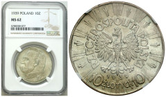 Poland II Republic - Circulation coins
II RP. 10 zlotych 1939 Piłsudski NGC MS62 – PIĘKNE 

Piękny egzemplarz. Delikatna patyna.

Condition: NGC ...