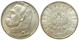 Poland II Republic - Circulation coins
II RP. 10 zlotych 1939 Piłsudski 

Drobne ślady plastikowego osadu ze starego klasera, ale moneta bardzo ład...