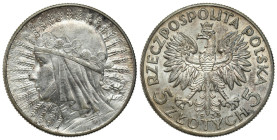 Poland II Republic - Circulation coins
II RP. 5 zlotych 1933 głowa kobiety - PIĘKNE 

Menniczej świeżości egzemplarz. Połysk.

Details: 11 g Ag ...