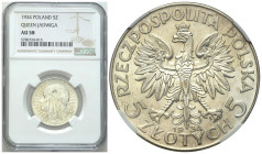 Poland II Republic - Circulation coins
II RP. 5 zlotych 1934 głowa kobiety NGC AU58 

Bardzo ładny, świeży egzemplarz.

Details: Ag 
Condition: ...