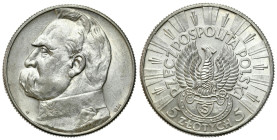 Poland II Republic - Circulation coins
II RP. 5 zlotych 1934 Piłsudski - Strzelecki 

Wariant z orłem strzeleckim na awersie.&nbsp;Moneta upamiętni...