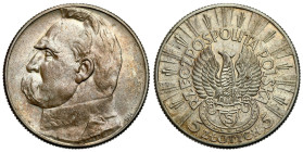 Poland II Republic - Circulation coins
II RP. 5 zlotych 1934 Piłsudski - Strzelecki 

Wariant z orłem strzeleckim na awersie.&nbsp;Moneta upamiętni...