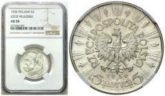 Poland II Republic - Circulation coins
II RP. 5 zlotych 1936 Piłsudski NGC AU58 

Bardzo ładny egzemplarz z zachowanym połyskiem menniczym i ładną ...