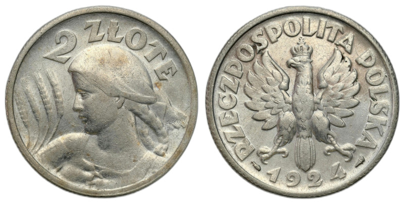 Poland II Republic - Circulation coins
II RP. 2 zlote 1924, Paryż 

Obiegowy ...