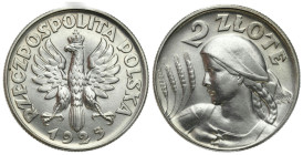 Poland II Republic - Circulation coins
II RP. 2 zlote 1925 bez kropki po dacie, Filadelfia 

Rzadsza i ciekawsza dwuzłotówka wybita w Filadelfii.Ba...