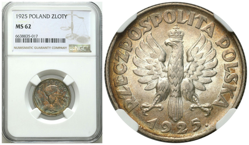 Poland II Republic - Circulation coins
II RP. 1 zloty 1925, Londyn NGC MS62 – P...