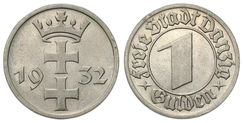 Danzig 
Free City of Danzig/Danzig. 1 Gulden 1932, Berlin 

Dobrze zachowane....