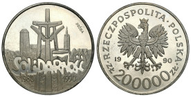 Nickel coins - PROBA
POLSKA / POLAND / POLEN / PROBA / PATTERN

III RP. Nikiel 200.000 zlotych 1990 Solidarność 

Nakład tylko 500 sztuk.Osad.&nb...