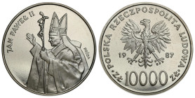 Nickel coins - PROBA
POLSKA / POLAND / POLEN / PROBA / PATTERN

PROBA / PATTERN Nikiel 10.000 zlotych 1987 Jan Paweł II 

Piękny egzemplarz. Nakł...