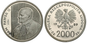 Nickel coins - PROBA
POLSKA / POLAND / POLEN / PROBA / PATTERN

PRL. PROBA / PATTERN Nikiel 2.000 zlotych 1989 Jan Paweł II 

Piękny egzemplarz. ...