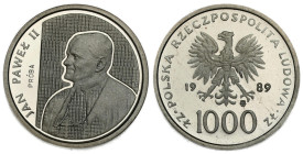 Nickel coins - PROBA
POLSKA / POLAND / POLEN / PROBA / PATTERN

PRL. PROBA / PATTERN Nikiel 1.000 zlotych 1989 Jan Paweł II 

Poszukiwana próba n...