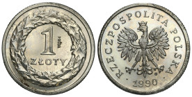 Nickel coins - PROBA
POLSKA / POLAND / POLEN / PROBA / PATTERN

III RP. PROBA / PATTERN Nikiel 1 zloty 1990 

Nakład tylko 500 sztuk.Osad.

Det...