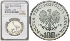 PROBE coins Poland after 1945
POLSKA / POLAND / POLEN / PROBA / PATTERN

PRL. PROBA / PATTERN Srebro 100 zlotych 1982 – Bociany NGC PF68 ULTRA CAME...