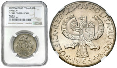 PROBE coins Poland after 1945
POLSKA / POLAND / POLEN / PROBA / PATTERN

PROBA / PATTERN miedzionikiel, 10 zlotych 1965 syrenka NGC MS65 

Idealn...