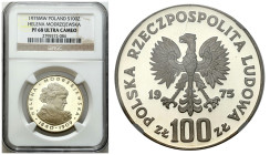 Polish coins of the PRL and collector coins from 1949-1989
PRL. 100 zlotych 1975 Modrzejewska NGC PF68 ULTRA CAMEO 

Piękny, menniczy egzemplarz.
...