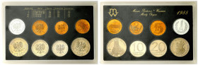 Polish coins of the PRL and collector coins from 1949-1989
PRL zestaw rocznikowy 1988 - 8 monet - STEMPEL LUSTRZANY 

Piękne, mennicze monety wybit...