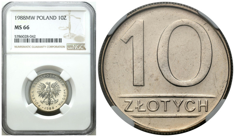 Polish coins of the PRL and collector coins from 1949-1989
PRL. 10 zlotych 1988...