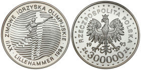 Polish circulation and collector coins after 1990
III RP. 300.000 zlotych 1993, XVII Zimowe Igrzyska Olimpijskie - Lillehammer 1994 

Menniczy egze...