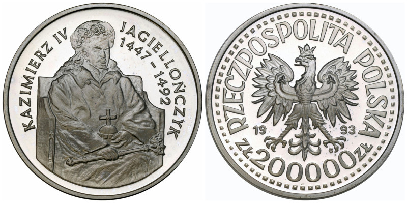 Polish circulation and collector coins after 1990
III RP. 200.000 zlotych 1993 ...