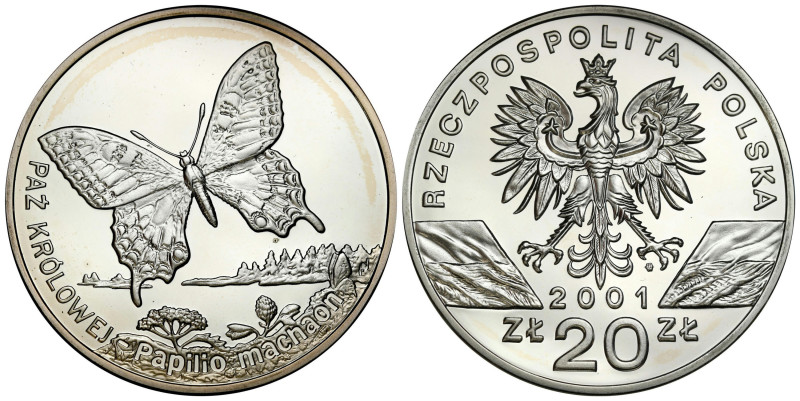 Polish circulation and collector coins after 1990
III RP. 20 zł 2001 paź królow...