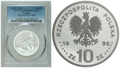 Polish circulation and collector coins after 1990
III RP. 10 zlotych 1996 Zygmunt II August popiersie PCGS PR69 DCAM (MAX) 

Piękny egzemplarz, int...