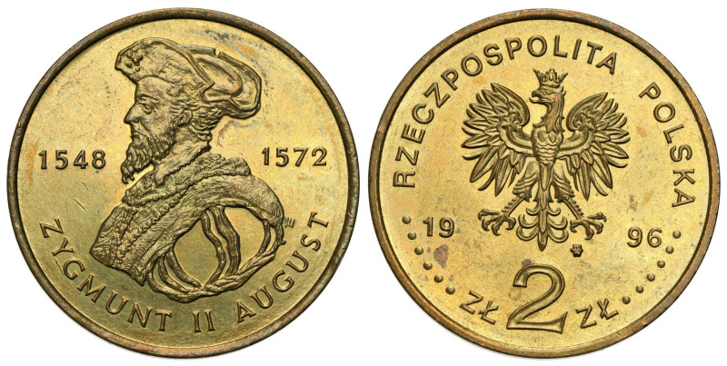 Polish circulation and collector coins after 1990
III RP. 2 zlote 1996 Zygmunt ...