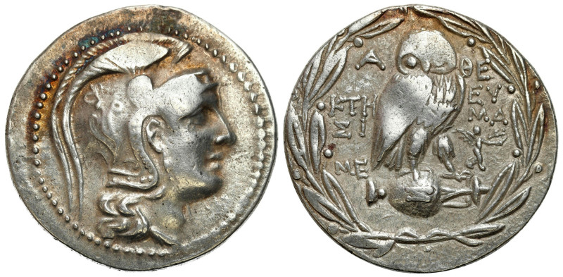 Ancient Coins: Greece
Greece. Tetradrachm, 165-142 BC, Athens 
AW: Głowa Ateny...