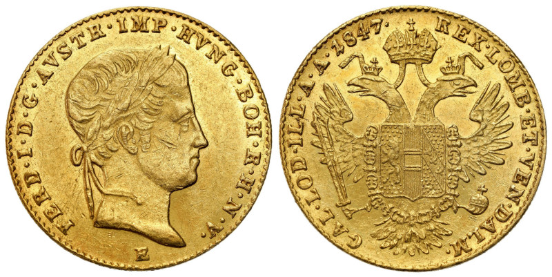 Austria
Austria, Ferdinand I. Ducat / Dukaten 1847 E, Karlsburg 

Resztki poł...