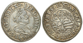 Austria
Austria Ferdinand II (16191637) 3 kreuzer 1626, Graz 

Ładnie zachowane, złotawa patyna.

Details: 1,78 g Ag 
Condition: 2- (EF-) 
Lite...