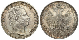 Austria
Austria. Franz Joseph I (18481916). 1 florin 1861, Vienna 

Ciemna patyna, ładnie zachowane.

Details: 12,39 g Ag 
Condition: 2- (EF-) ...