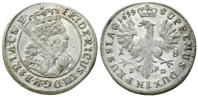 Germany
Germany. Brandenburg-Prussia. Frederick III. Ort 1699 SD, Knigsberg - NICE 

Rozetka przed datą.Ładnie zachowany.

Details: Ag 
Conditio...