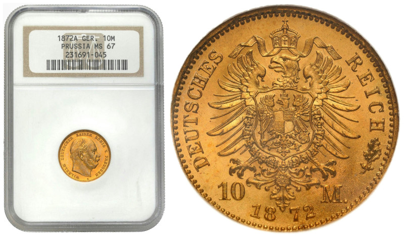 Germany
Germany. Prussia Wilhelm 10 Mark 1872 A, Berlin NGC MS67 - EXCELLENT 
...