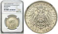 Germany
Germany, Schwarzburg-Sondershausen. 3 Posthumous Marks 1909 A, Berlin NGC UNC RARE 

Rzadszy typ monety w slabie NGC z notą UNC DETAILS.
...