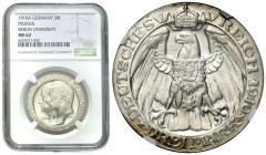 Germany
Germany, Prussia. 3 Marks 1910 A, University of Berlin NGC MS62 

Piękny, menniczy egzemplarz w nocie MS62.

Details: Ag 
Condition: NGC...